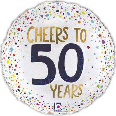 Cheers to 50 Years 18" Foil Balloon