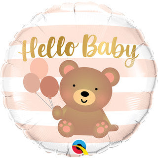 Hello Baby Bear 18" Foil Balloon
