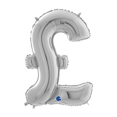Casino Silver £ Supershape Foil Balloon