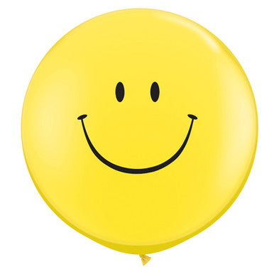 Smiley Face 36'' Latex Balloon