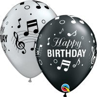 Birthday Music Note 11'' Latex Balloons 25pkt (also available in singles)