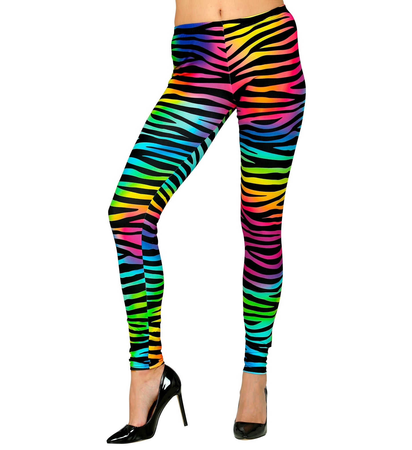 80's Neon Zebra Leggings