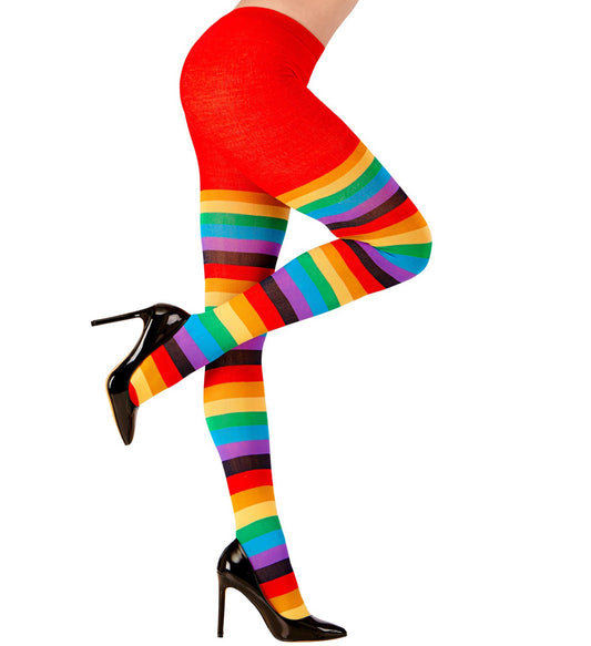 Rainbow Striped Tights