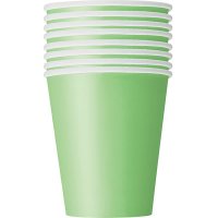 Lime Green Paper Cups - 8pkt