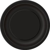 Black Paper Plates - 8pkt