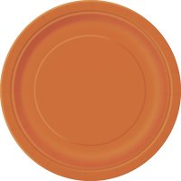 Orange Paper Plates - 8pkt