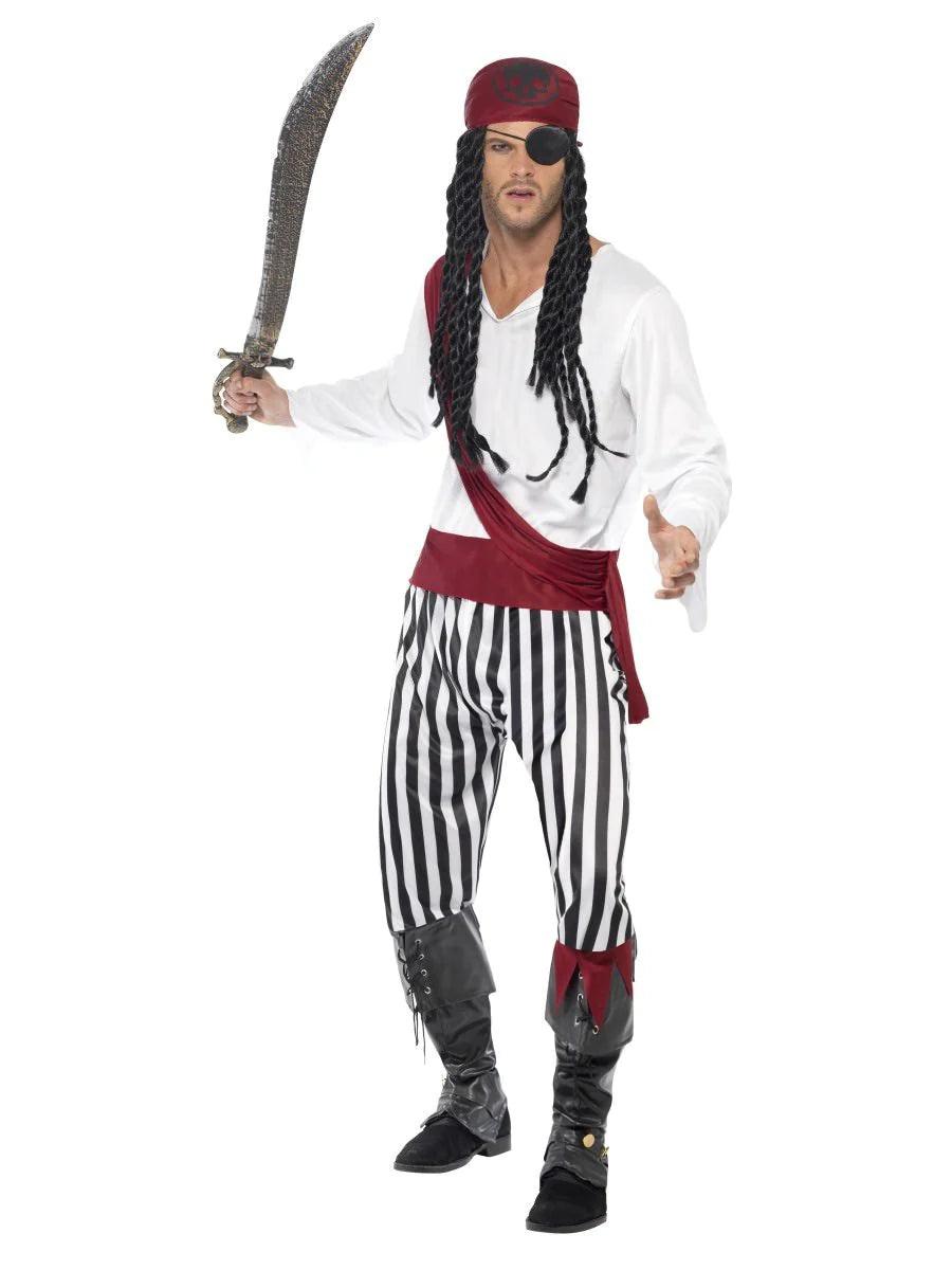 Pirate Man Striped Costume