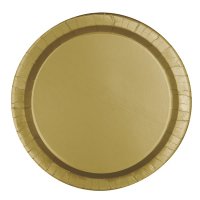 Gold Paper Plates - 8pkt