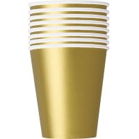 Gold Paper Cups - 8pkt