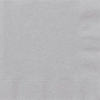 Silver Lunch Napkins - 20pkt