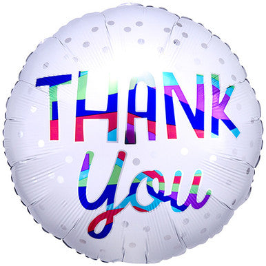 Thank You Rainbow Script 18" Foil Balloon