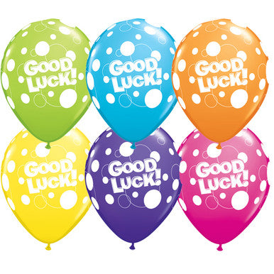 Good Luck Bright 11" Latex Balloons 25 Pack (also available in singles)
