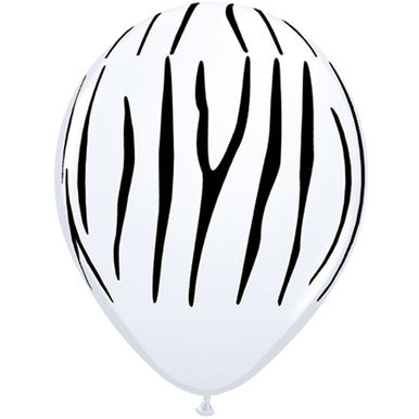 Zebra Print Latex Balloons 25 Pack (also available in singles)
