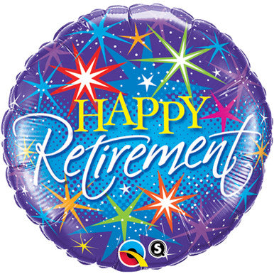 Happy Retirement Starburst 18" Foil Balloon