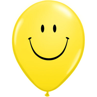 Yellow Smiley Face 11'' Latex Balloons 50/ 25 Pack (also available in singles)