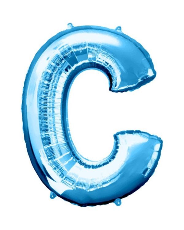 Giant Foil Letter Blue
