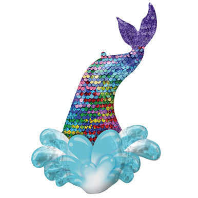Sequin Mermaid Tail Supershape Foil Balloon