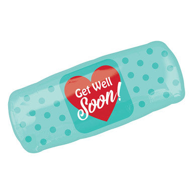 Get Well Soon Plaster Supershape Foil Balloon