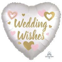 Wedding Wishes Multi Hearts 18" Foil Balloon