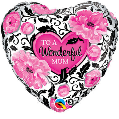 Mum Damask 18" Foil Balloon