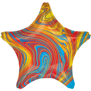 Marble Star 18" Foil Balloon