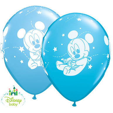 Disney Mickey Baby Latex Balloons 25 Pack (Also available in singles)