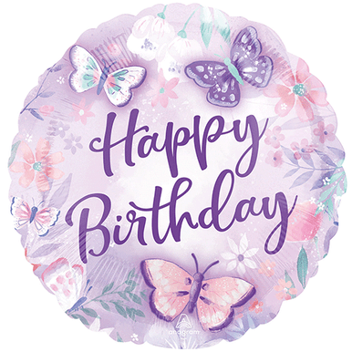 Birthday Butterflies 18" Foil Balloon