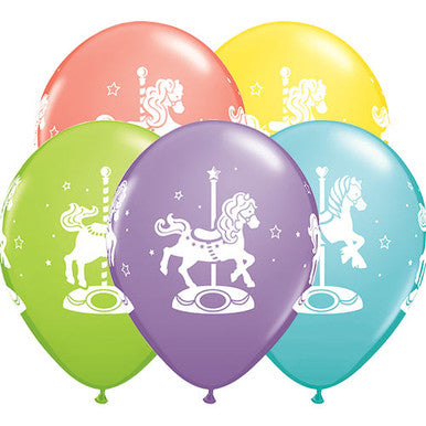 Carousel Horse 11'' Latex Balloons 25 Pack (also available in singles)