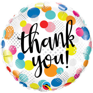 Thank You Bright Dots 18" Foil Balloon