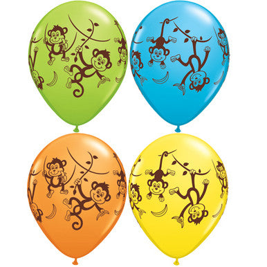 Monkey Latex Balloons 25 Pack (also available in singles)