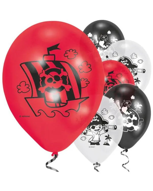 Pirate 11'' Latex Balloons 6 Pack