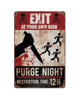 Purge Night Deluxe Sign