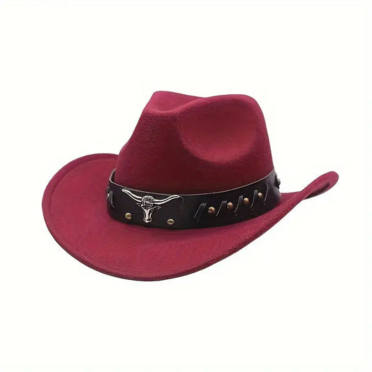 Cowboy Hat Texan Deluxe Burgundy
