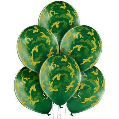 Army Camouflage Latex Balloons 6 Pack