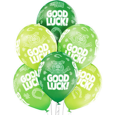 Good Luck 11" Latex Balloons 6 Pack