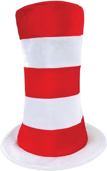 Red and White Striped Top Hat