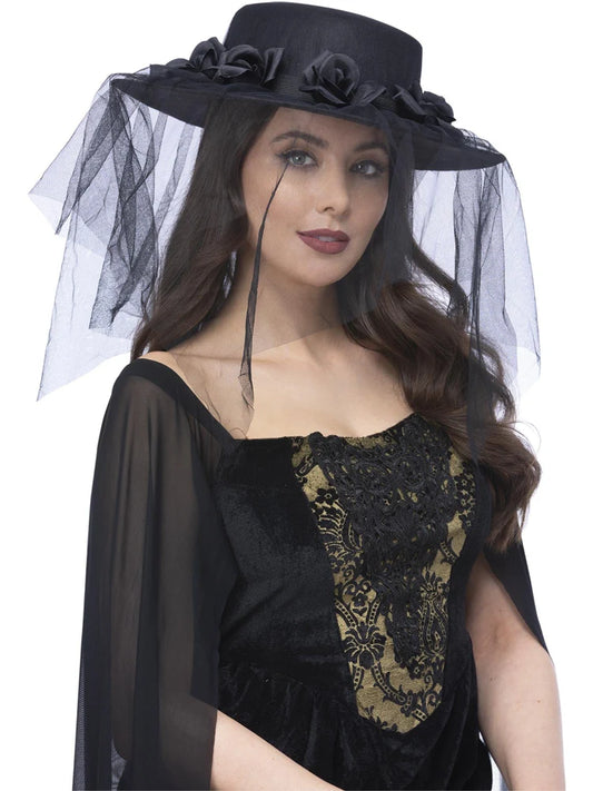 Gothic Widow Funeral Hat