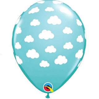 Clouds Caribbean Blue 11" Latex Balloons 25 Pack (also available in singles)