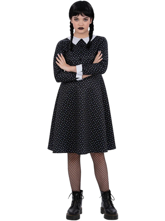 Gothic Wednesday Child Costume