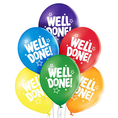 Well Done Multi 11" Latex Balloons 6 Pack
