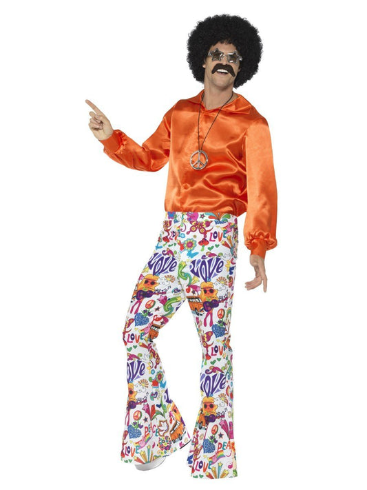 Flared Trousers Groovy Male Costume
