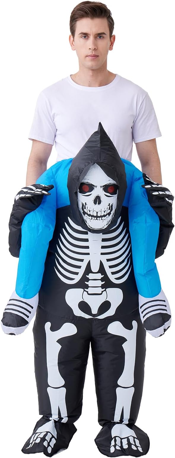🌟New🌟 Inflatable Ride on Skeleton Costume