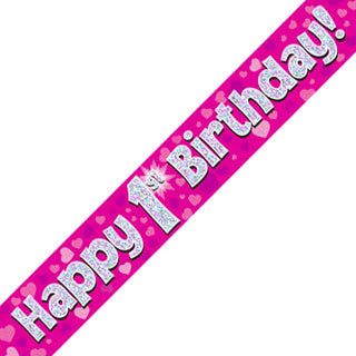 Happy 1st Birthday Banner