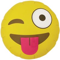 Wink Emoji 18" Foil Balloon