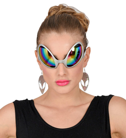 Holographic Alien Earrings