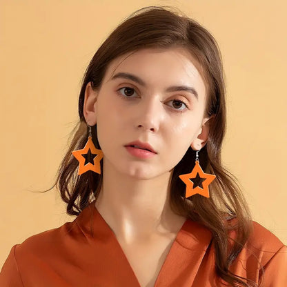 80's Neon Star Earrings