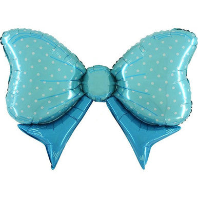 Blue Bow Supershape Foil Balloon