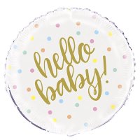 Hello Baby Dots 18" Foil Balloon
