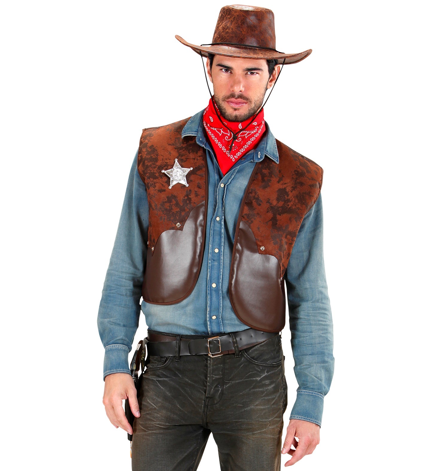 Leather Look Waistcoat