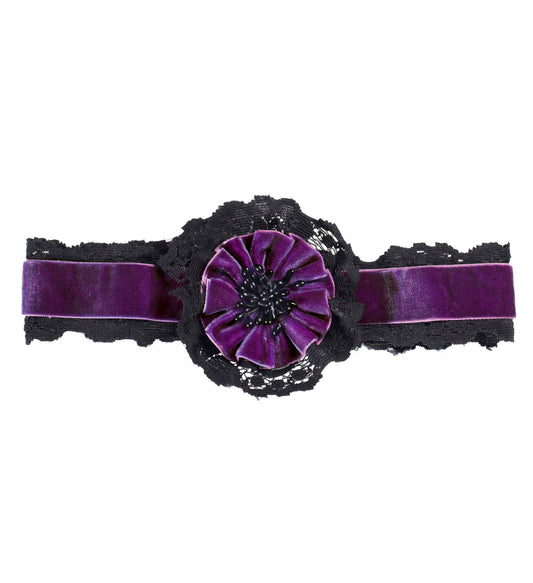 Purple Flower Choker